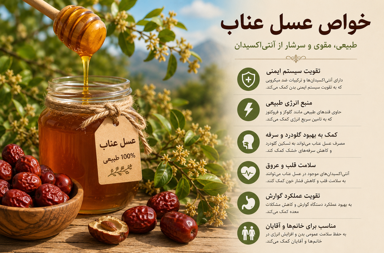 خواص عسل عناب